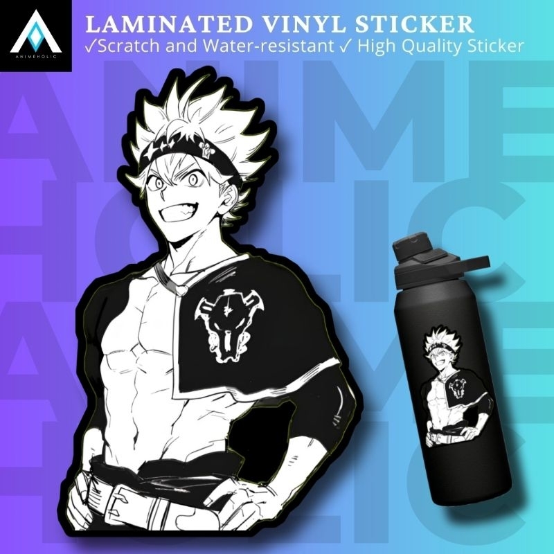 ASTA BLACK CLOVER LAMINATED VINYL STICKERS |~ ANIMEHOLIC | Shopee ...