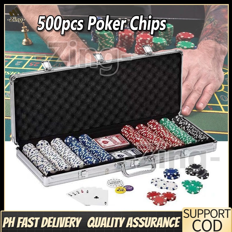 【Promotion】500pcs Poker Chips Casino Game Counter Chips Holds Chips