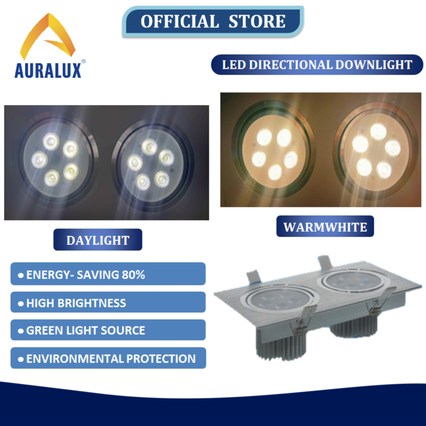 Auralux LED Downlight Recessed Directional Pinlight 5WX2 Daylight ...