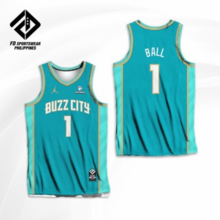 BUZZ CITY CHARLOTTLE HORNETS LAMELO BALL 2021 CITY EDITION FULL SUBLIMATED  JERSEY