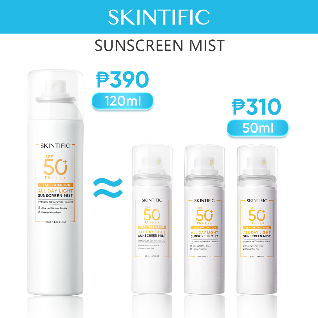 Skintific All Day Light Sunscreen Mist Spf50 Pa++++ Anti Uv Wajah/Body ...