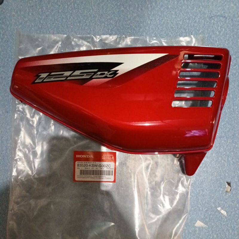 HONDA TMX125 ALPHA SIDE COVER RED RIGHT GENUINE | Shopee Philippines