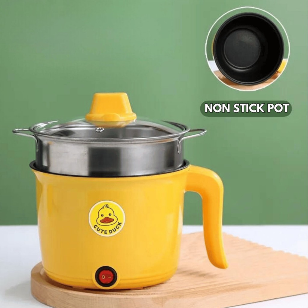 1.8L Multifunctional Electric Pot Cooker Frying Pan Little Yellow duck Shopee Philippines