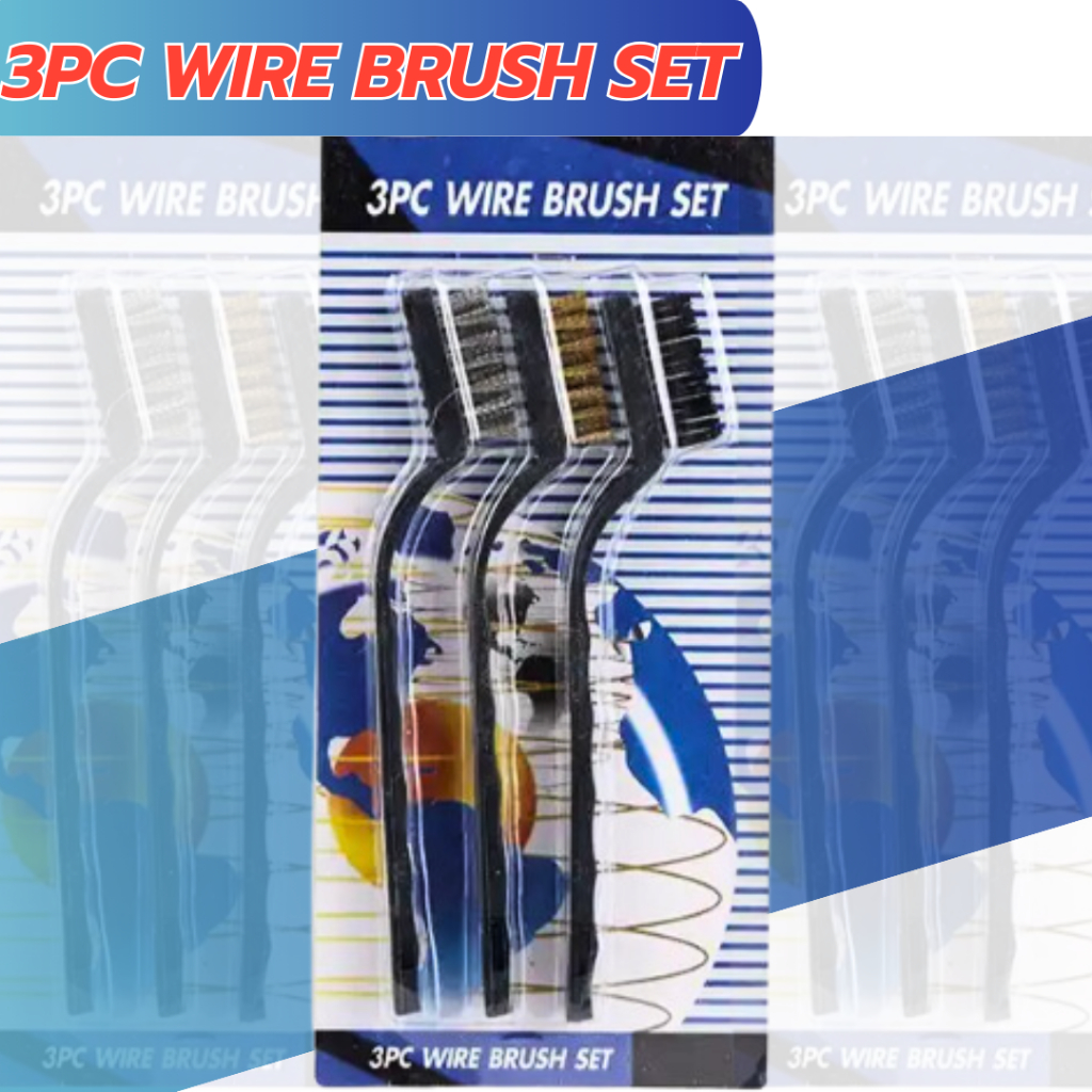 3PC XLR Stainless Steel Wire Brush Cleaning Rust Scratch Brush