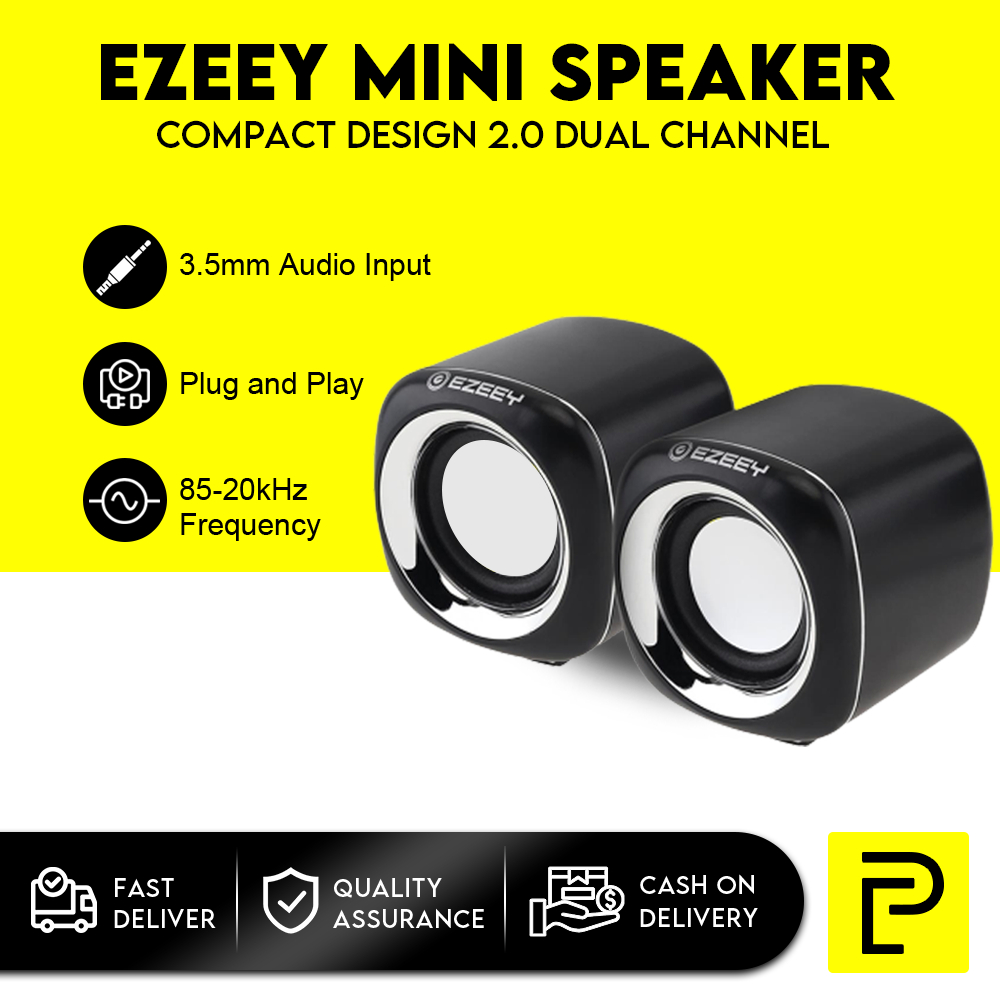 Popcorn Mini Desktop Speaker Laptop Stereo Computer Speakers with 3.5mm