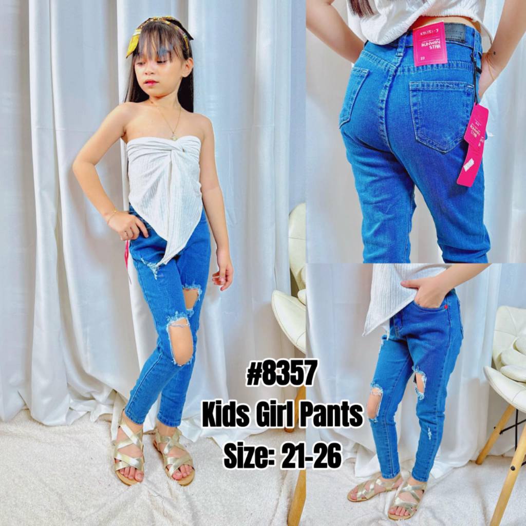 Kids High Waist & Mid Waist Jogger & Plain Pants For Girls Size 21 To ...