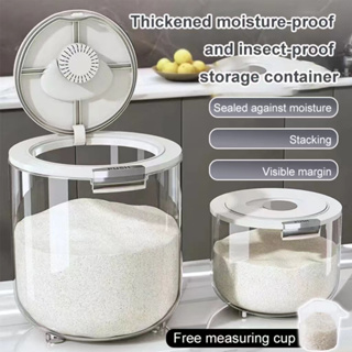 40cm Kitchen Rice Storage Box Grain Container Kitchen Organizer Large  Plastic Flour Rice Boxes Dust-Proof Moisture