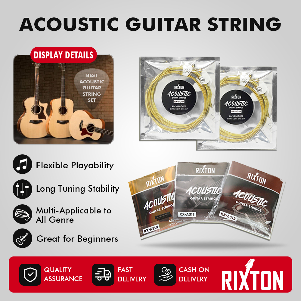 RIXTON Original Acoustic Guitar String AS10/11/12 RXBC10 Yamaha Guitar