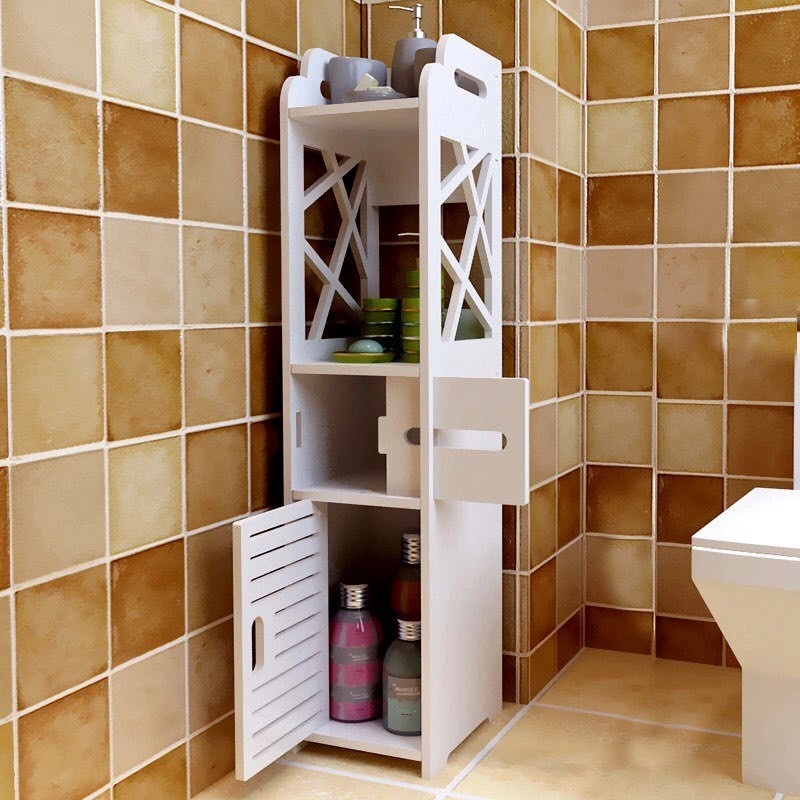 Bathroom Storage Shelf / Floor Standing Waterproof Slim Toilet Shelf