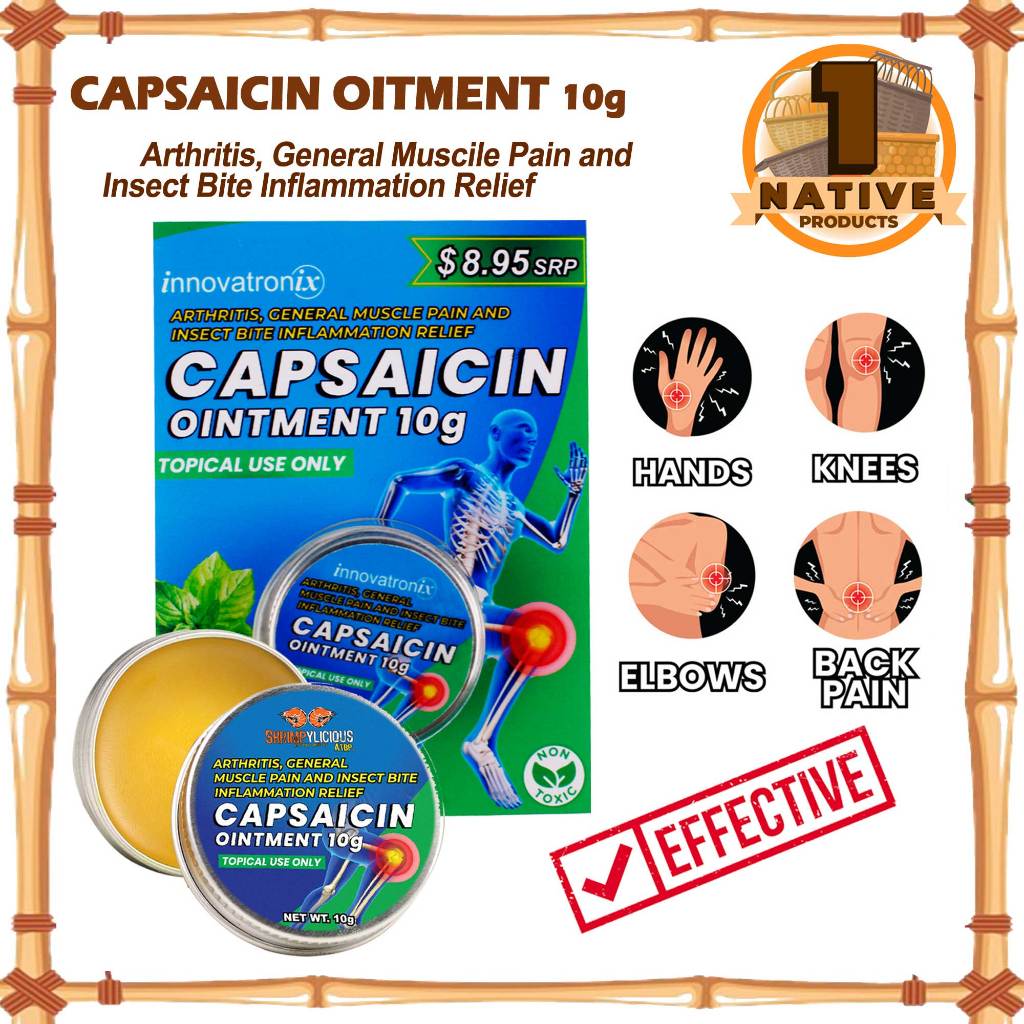 1Native Capsaicin Ointment 10g General Muscles Pain, Anti Arthritis