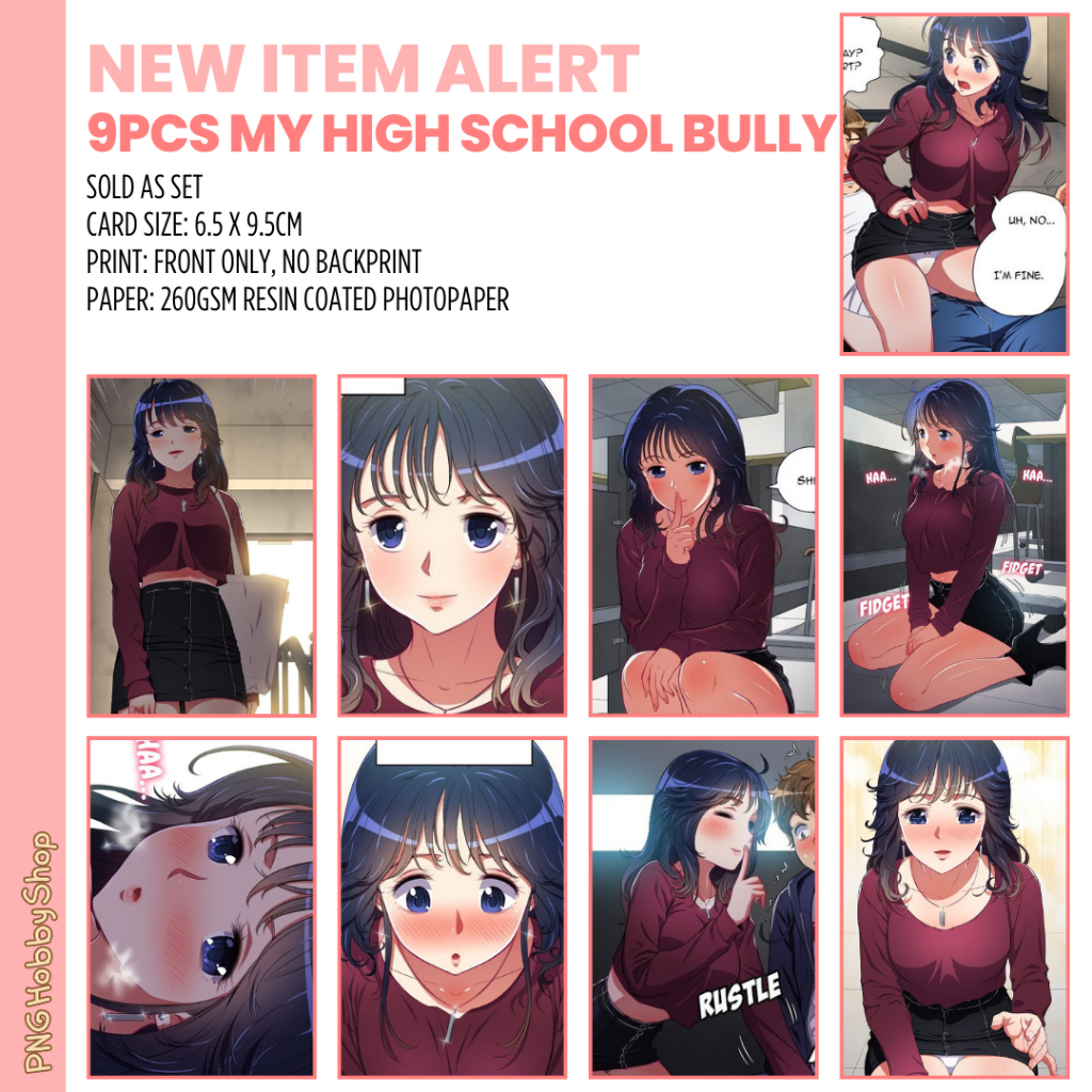 9PCS Set My High School Bully Manhwa Anime Photocards PNG Hobby Shop Shopee Philippines
