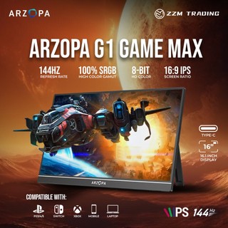 ARZOPA 16.1-inch 144HZ 8-bit HD Color secondary screen high color gamut ...