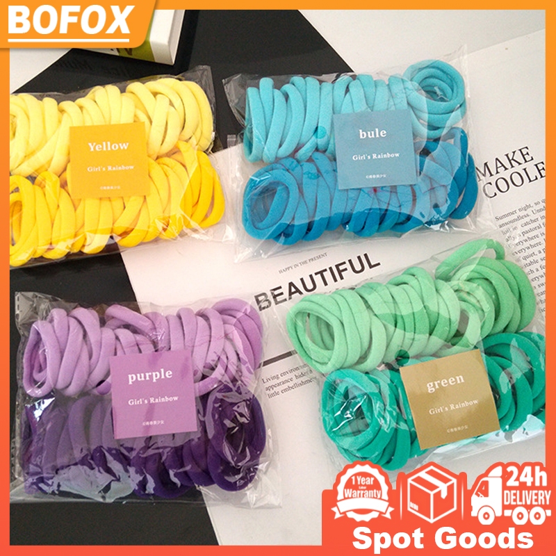 Children's Colored High Stretch Scrunchie 50 Pcs/pack Girl's Gradient ...