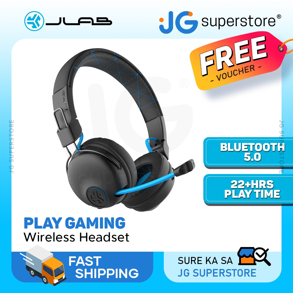 JLab Play Gaming Wireless Headset, 22+ Hrs Bluetooth 5 Playtime Build