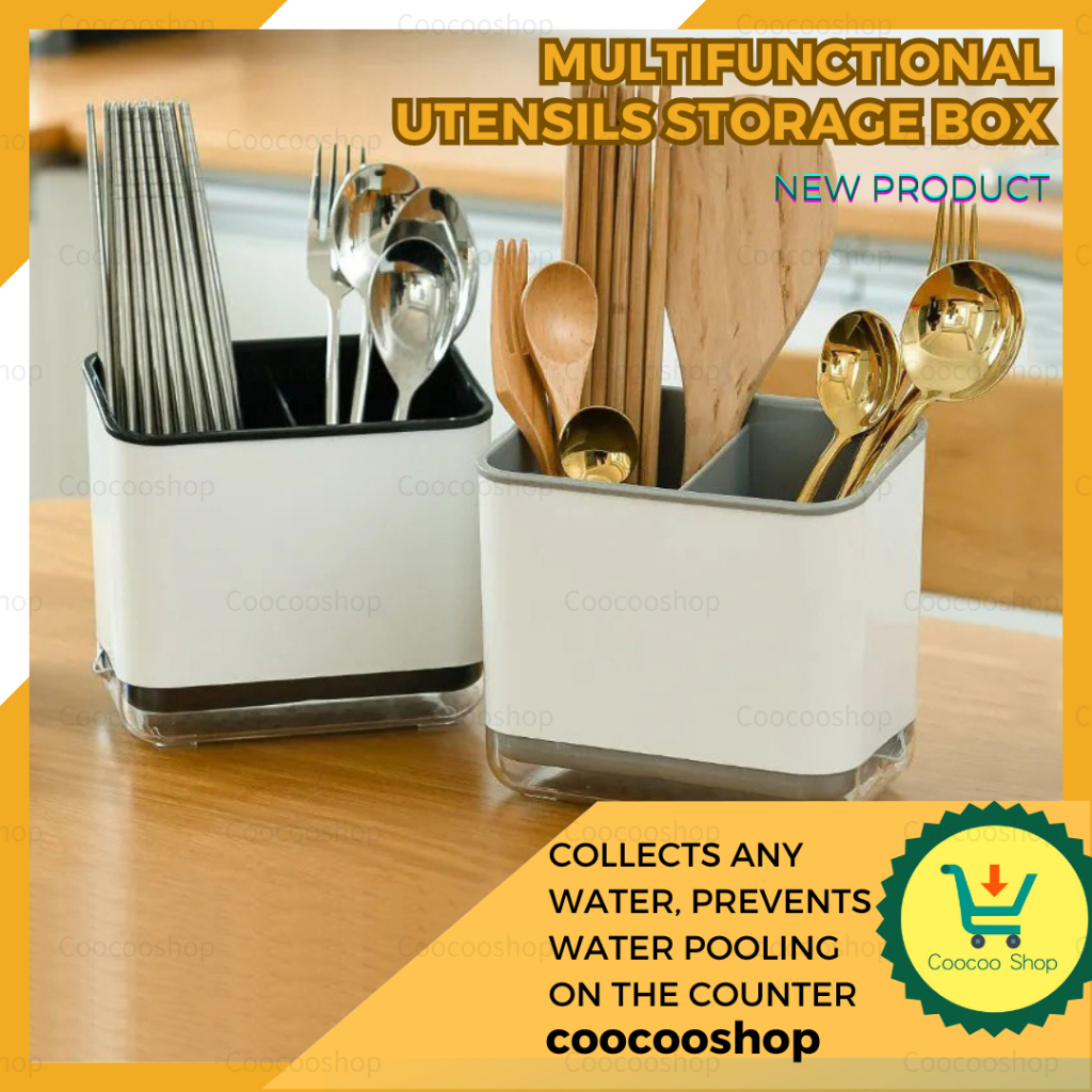 Tableware Kitchen Spoon Fork Chopstick Utensils Rack Storage Box Holder ...
