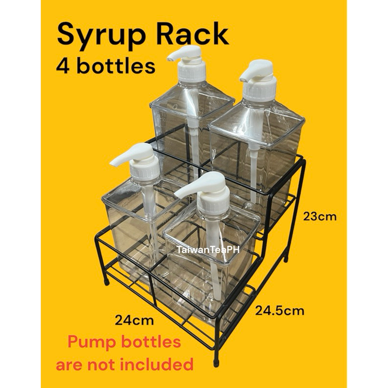 Coffee Syrup Compartment Organizer Rack Wine Storage Stand for 4 and 6 ...