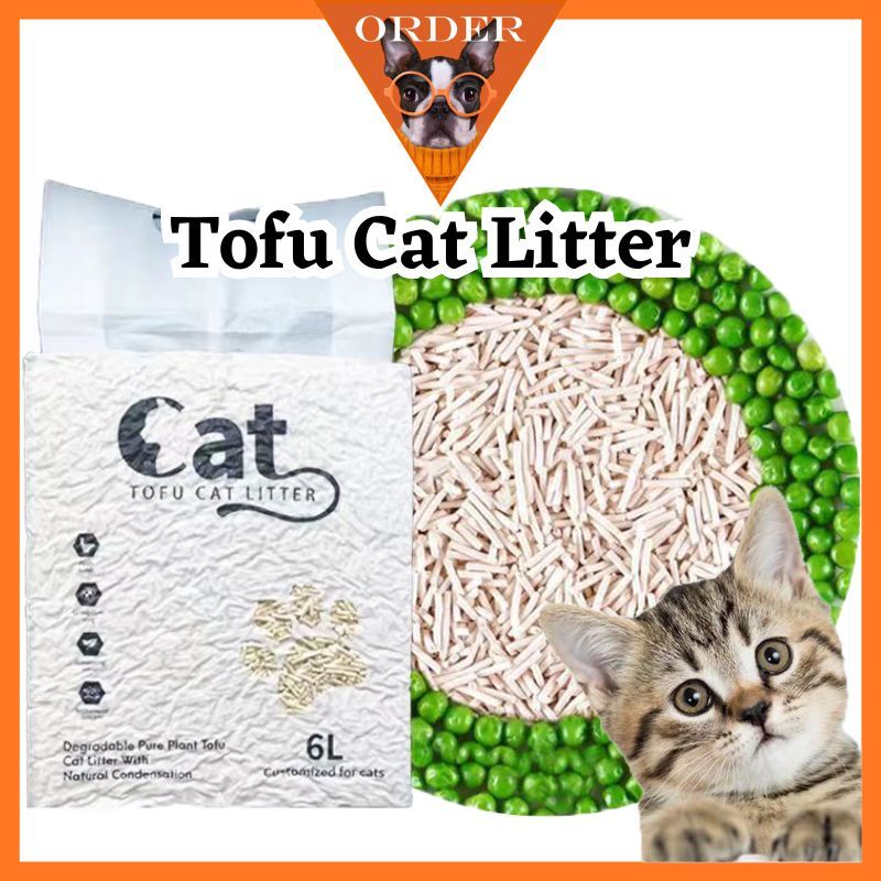 6L Cat Litter Sand Tofu Litter Sand Natural Condensation Mixed Litter