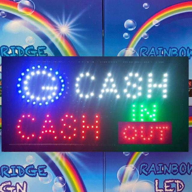 RAINBOW BRIDGE LED SIGNAGE GCASH CASH IN OUT (New-Small-Large) #SIZE ...