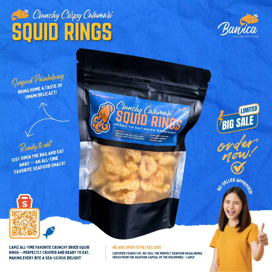 Dried Squid Rings Banica Seafood Capiz, Seafood Capital of the