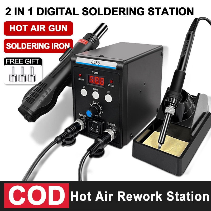 Soldering Station 2in1 Soldering Iron Heat Gun Hot Air Blower ...