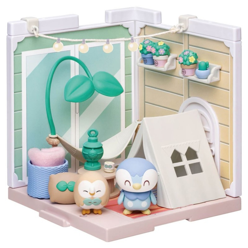 Takara Tomy Pokepeace house mini terrace Piplup & Rowlett | Shopee ...