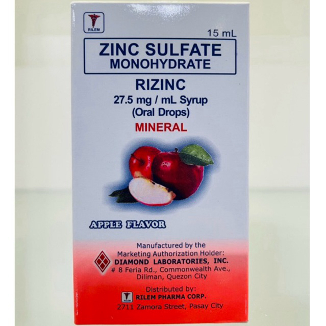 RIZINC DROPS (Zinc Sulfate) Shopee Philippines