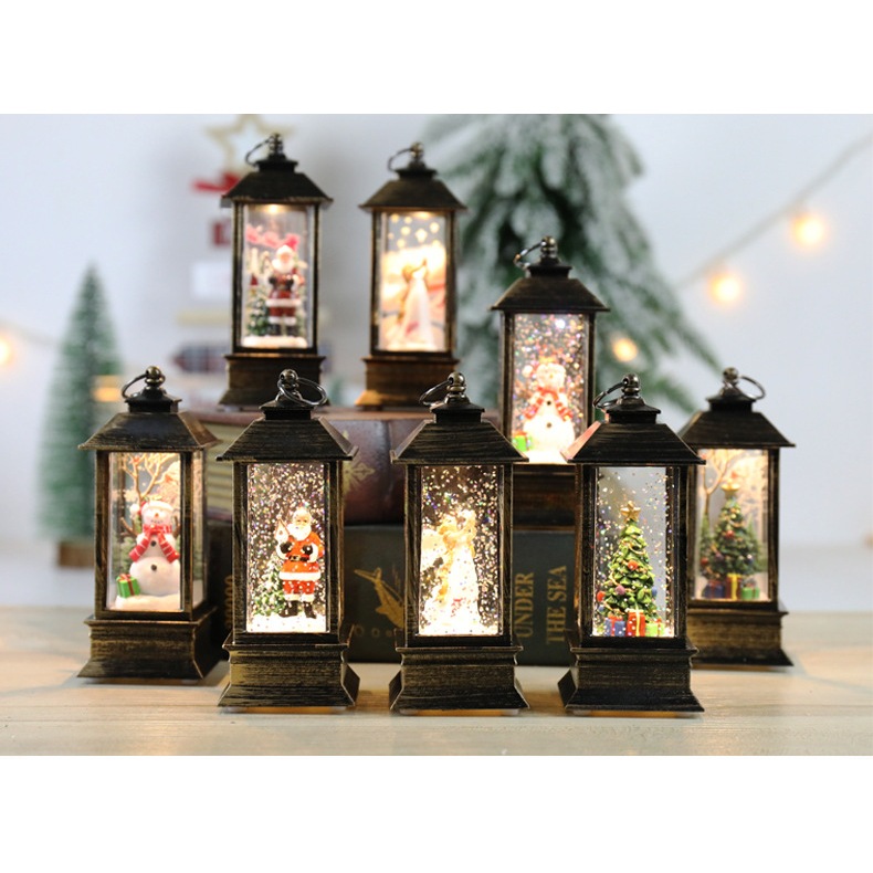 Snow Globe Christmas Lantern with Holy Family & Nativity Scenes ...