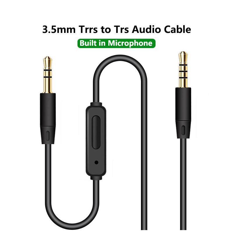 3.5mm Trrs to Trs Audio Cable With Microphone 3.5 mm Jack Aux Cord with
