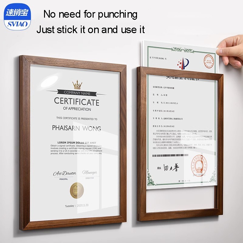 Sviao Solid Wood A4 A5Patent Certificate Holder A3 Wooden Acrylic Photo ...