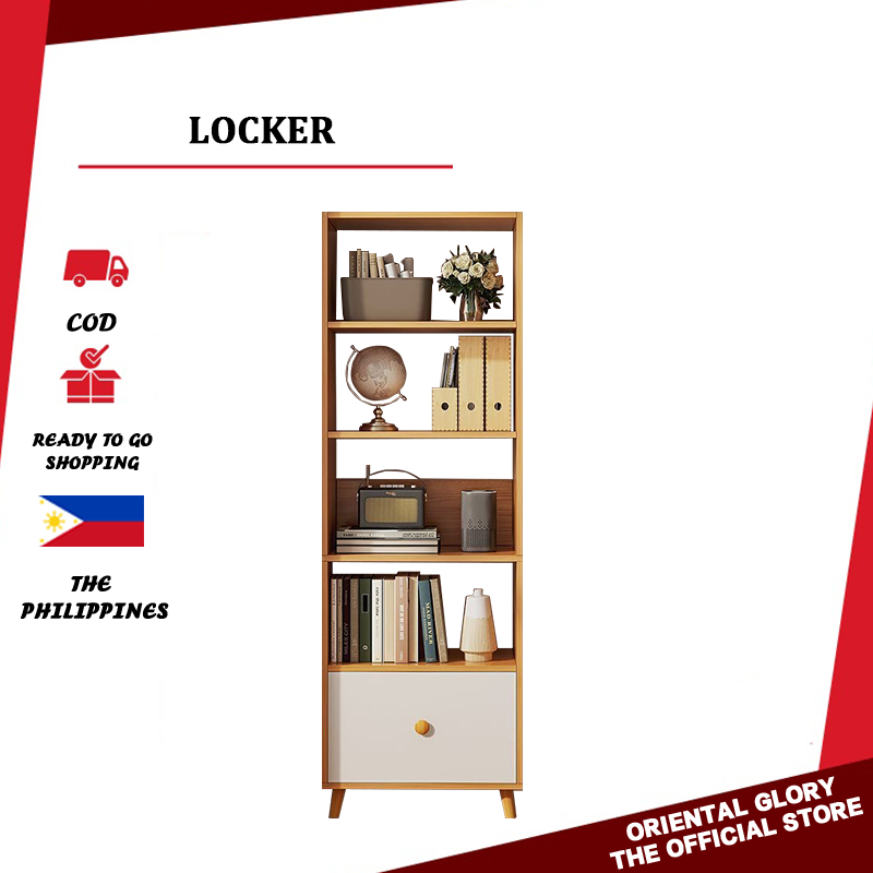 Bookcase storage rack, floor standing, living room storage rack, multi ...