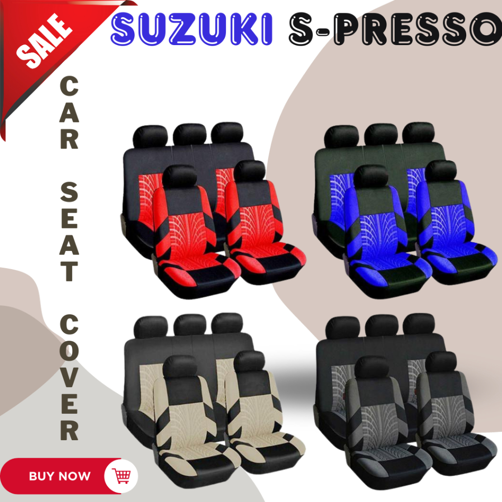 [SUZUKI SPRESSO] New Embossing Car Seat Cover Full Set Polyester