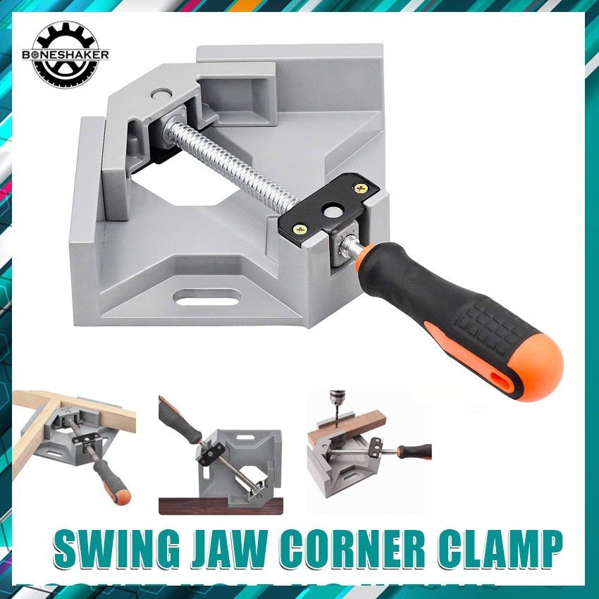 Swing Jaw Corner Clamp 90 Degree Corner Right Angle 68mm Tool (Grey