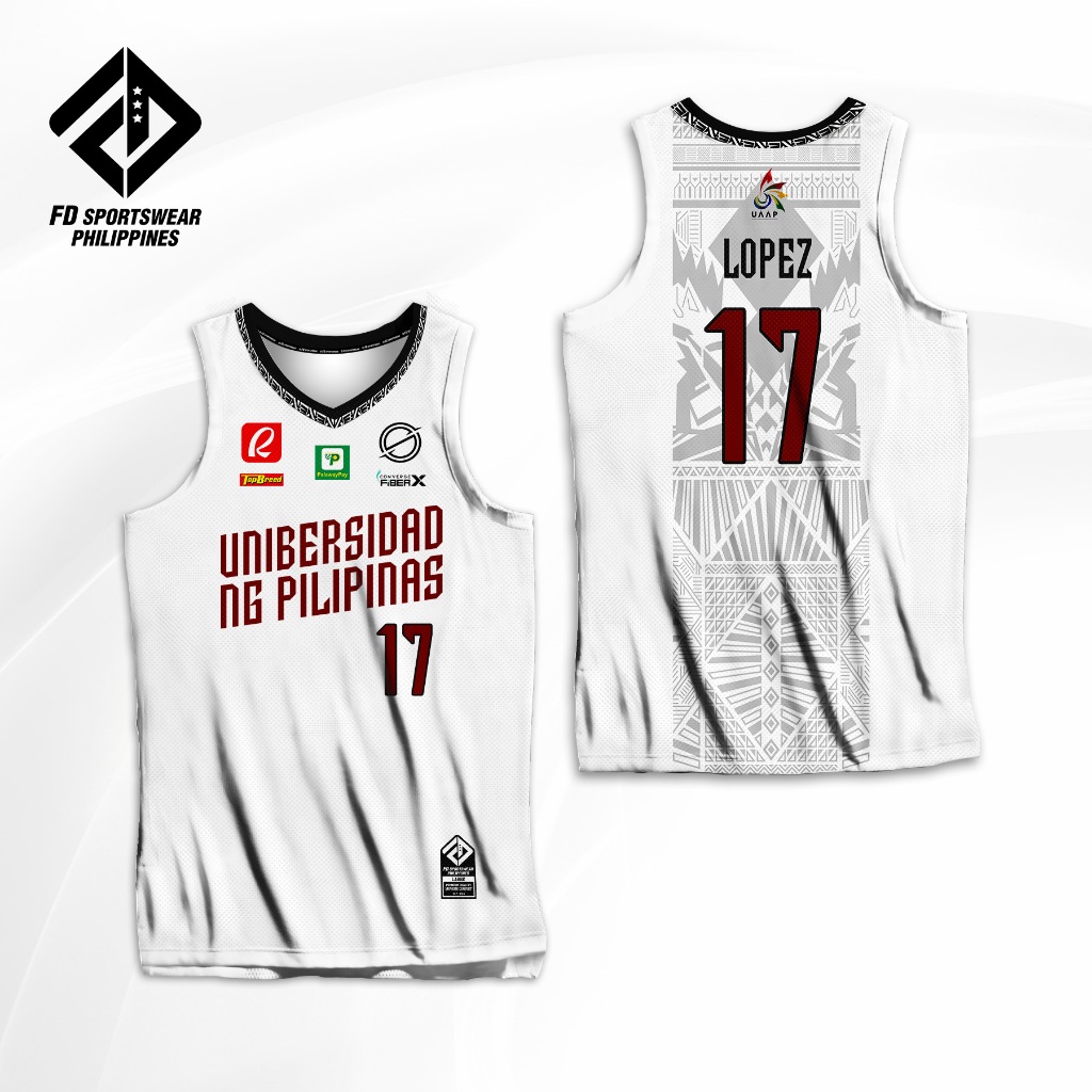UP MAROONS 2024 UAAP WHITE FULL SUBLIMATED JERSEY