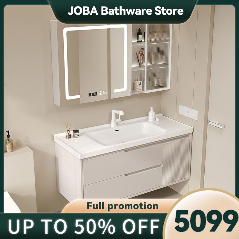 【70/80/90/*50cm】Bathroom cabinet with mirror vanity cabinet bathroom Cabinet Set with sink ...