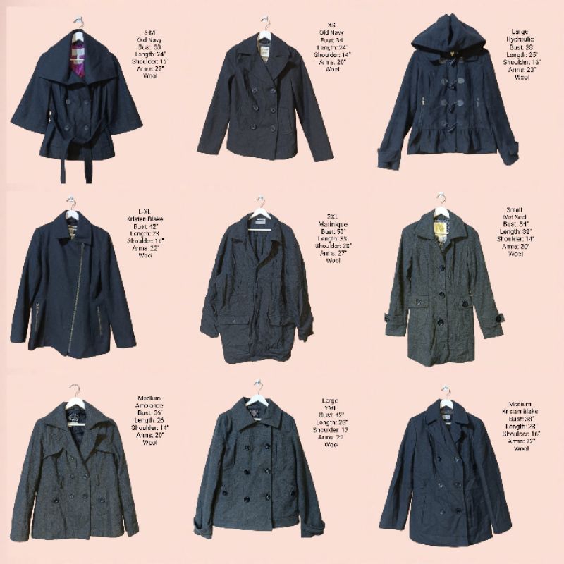 Coats, trench coat, fleece, thermal, cashmere, wool, all weather for