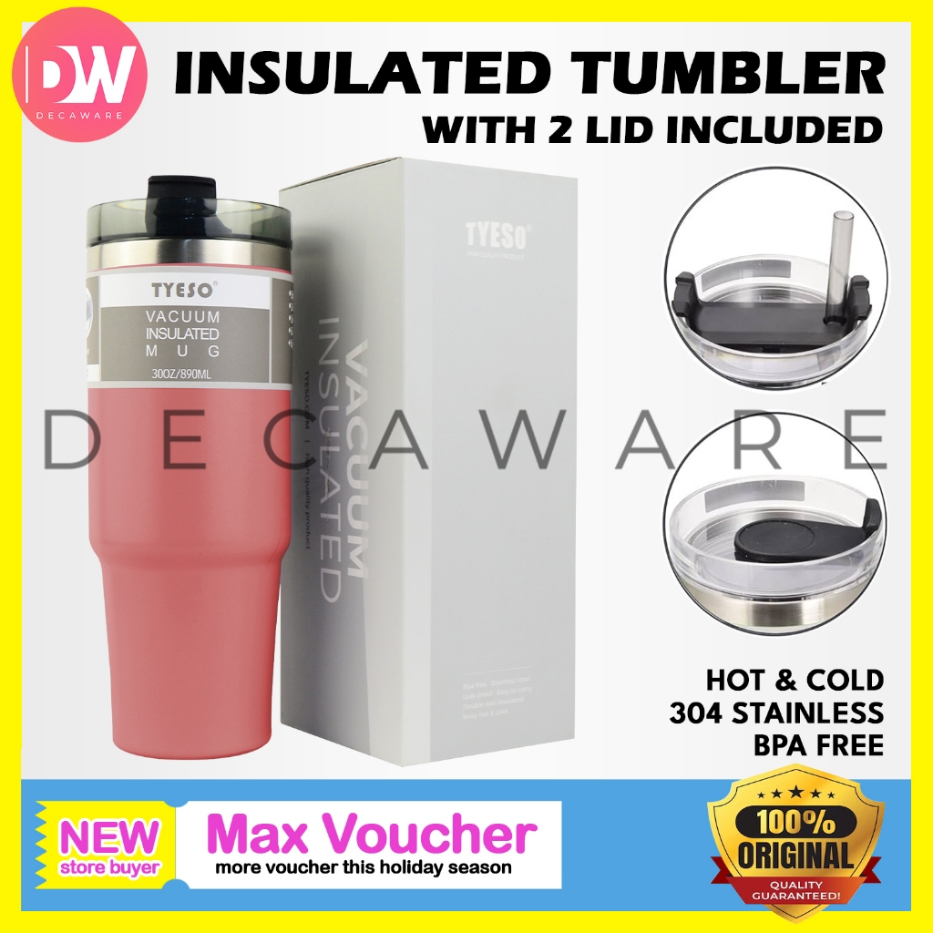 Tyeso Stainless Thermos flask Pink Vacuum Insulated Tumbler Cup with