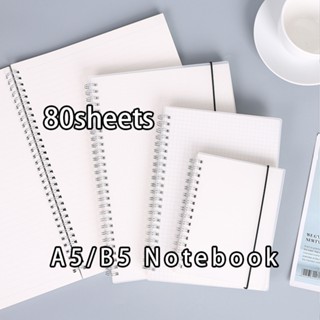 Book A5/B5 Transparent Shell Notebook Grid Wire Coil Notebooks Is 2024 ...