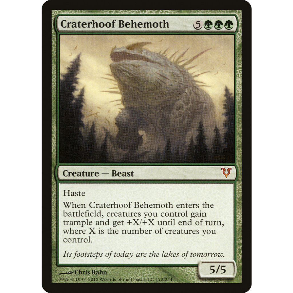 Craterhoof Behemoth avr-172 MTG Top Ratings Proxy (sticker is already ...