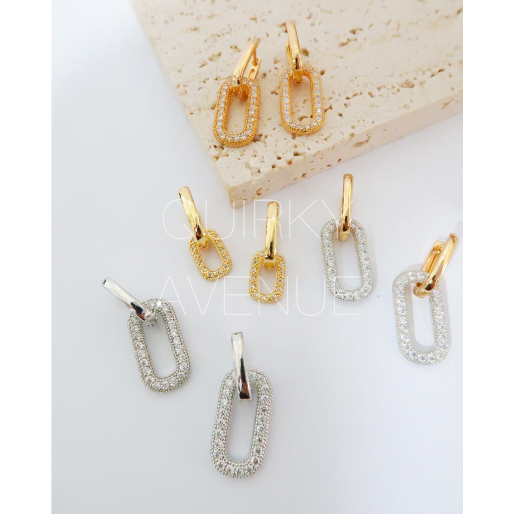 Quirky Avenue Paperclip Hoop Earrings Shopee Philippines