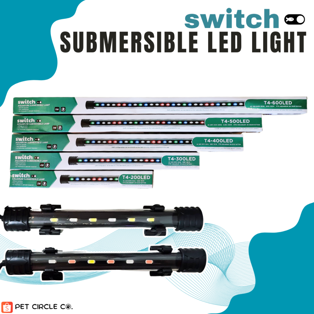Switch Aquarium LED Light Submersible Light 3w 4w 6w 7w Shopee