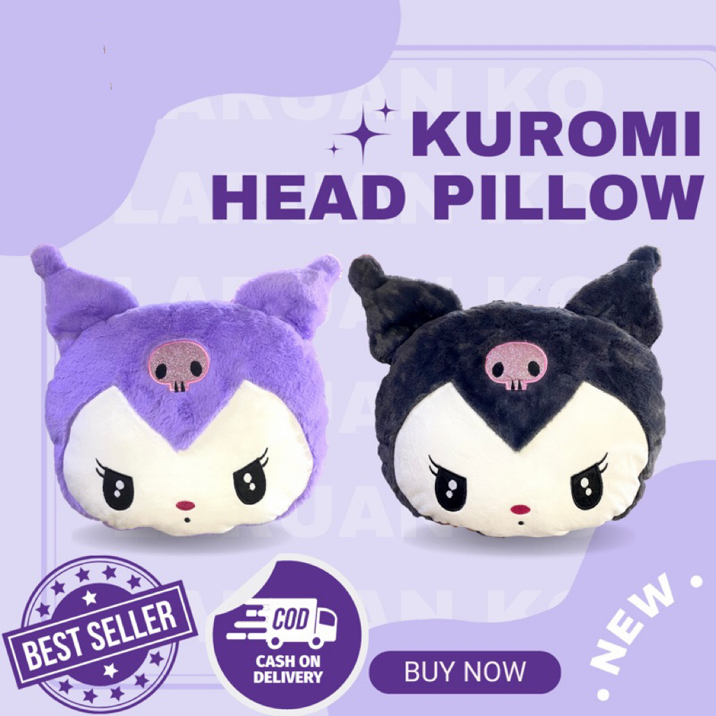 WeHottie Kuromi Rainbow Head Soft Pillow Sanrio Perfect Gift COD ...