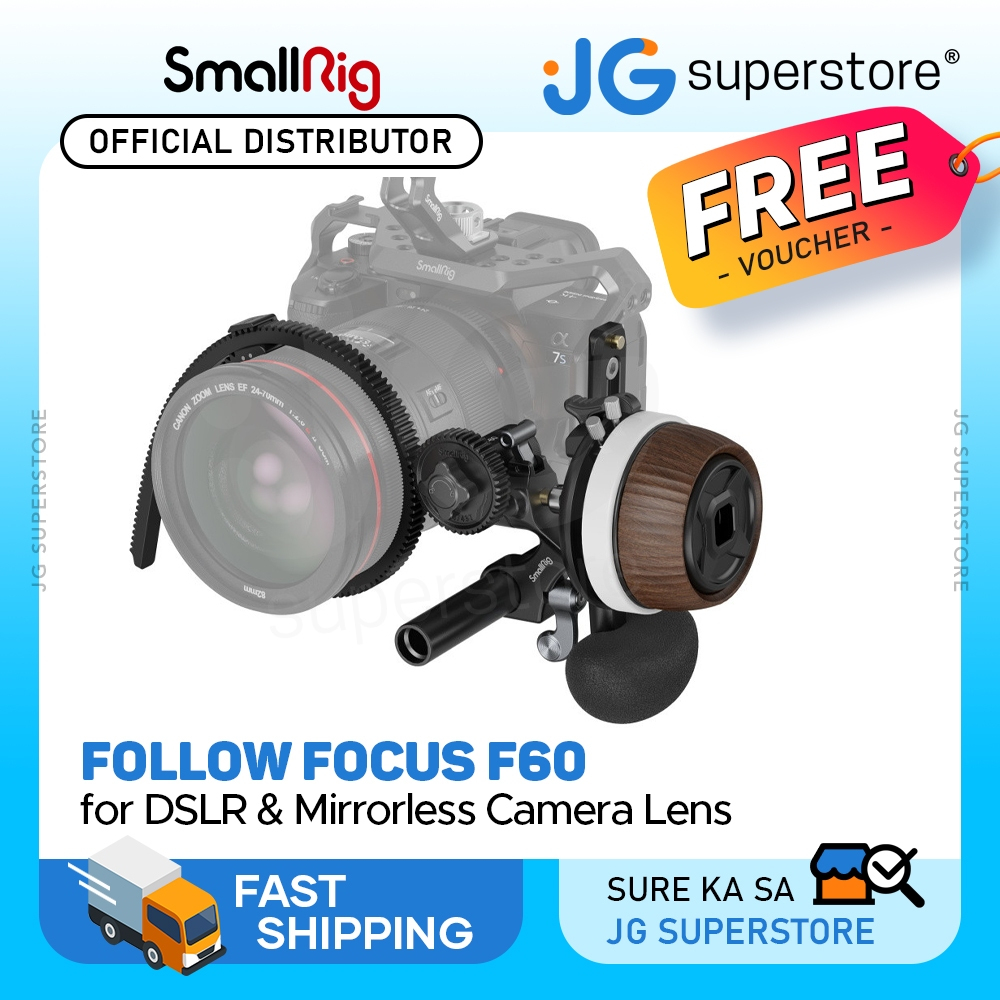 SmallRig F60 Wooden Style Modular Non-Damping Follow Focus for DSLR