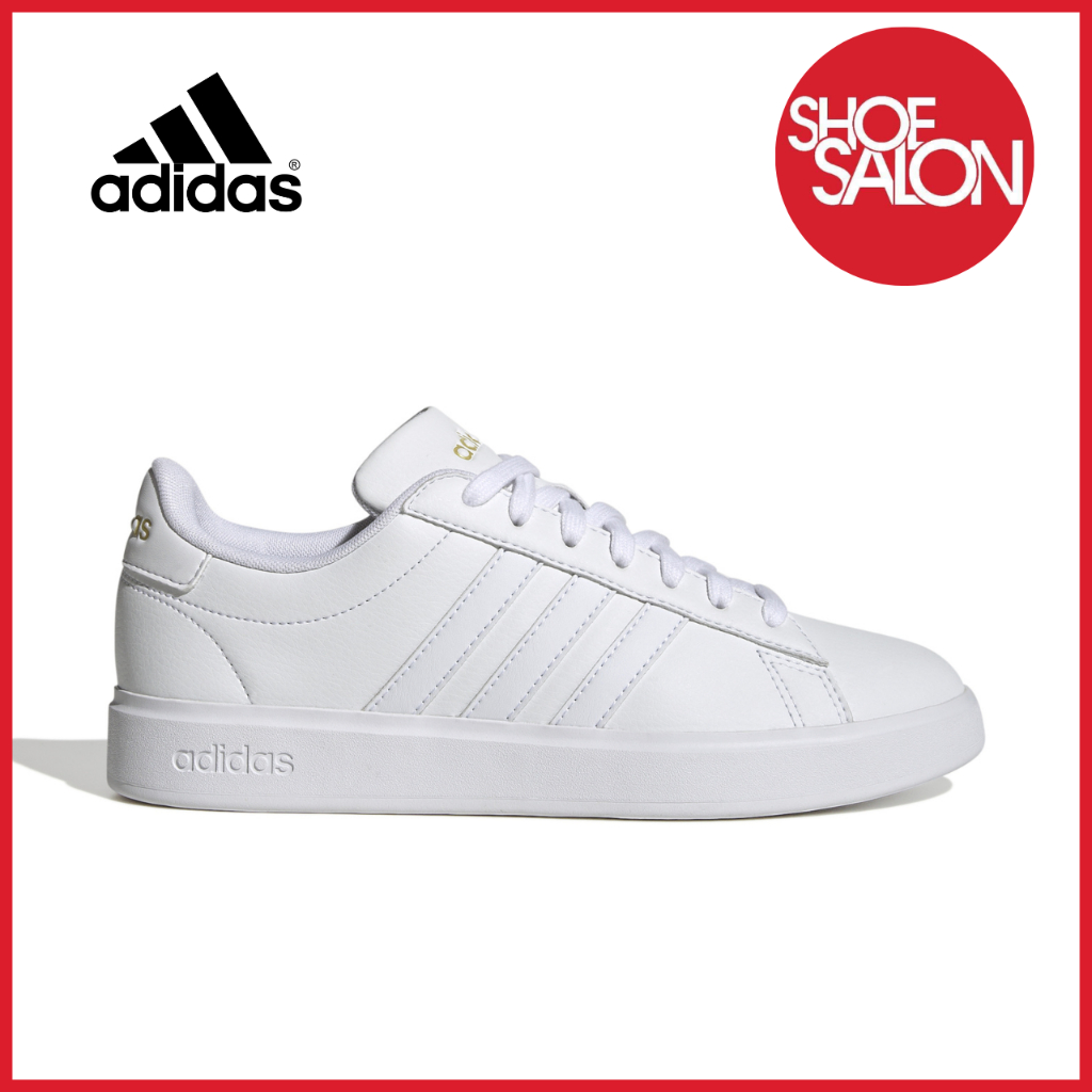 SHOE SALON Adidas Grand Court 2.0 Women s Shoes Cloud White Cloud White Gold Metallic GW9213 Shopee Philippines