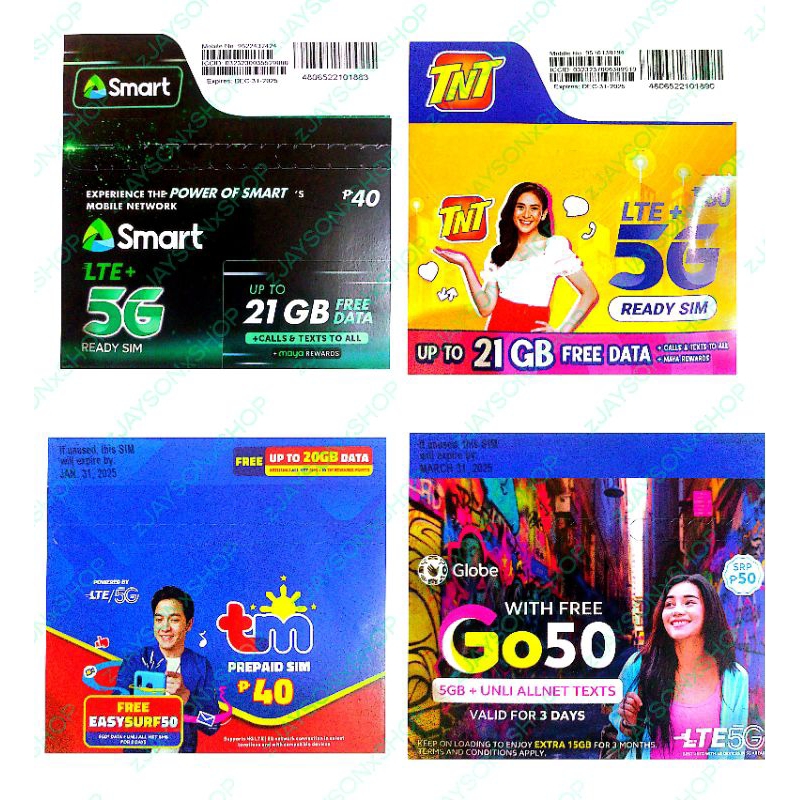 Simcards 5g Smart Dito Globe Tm Tnt Shopee Philippines