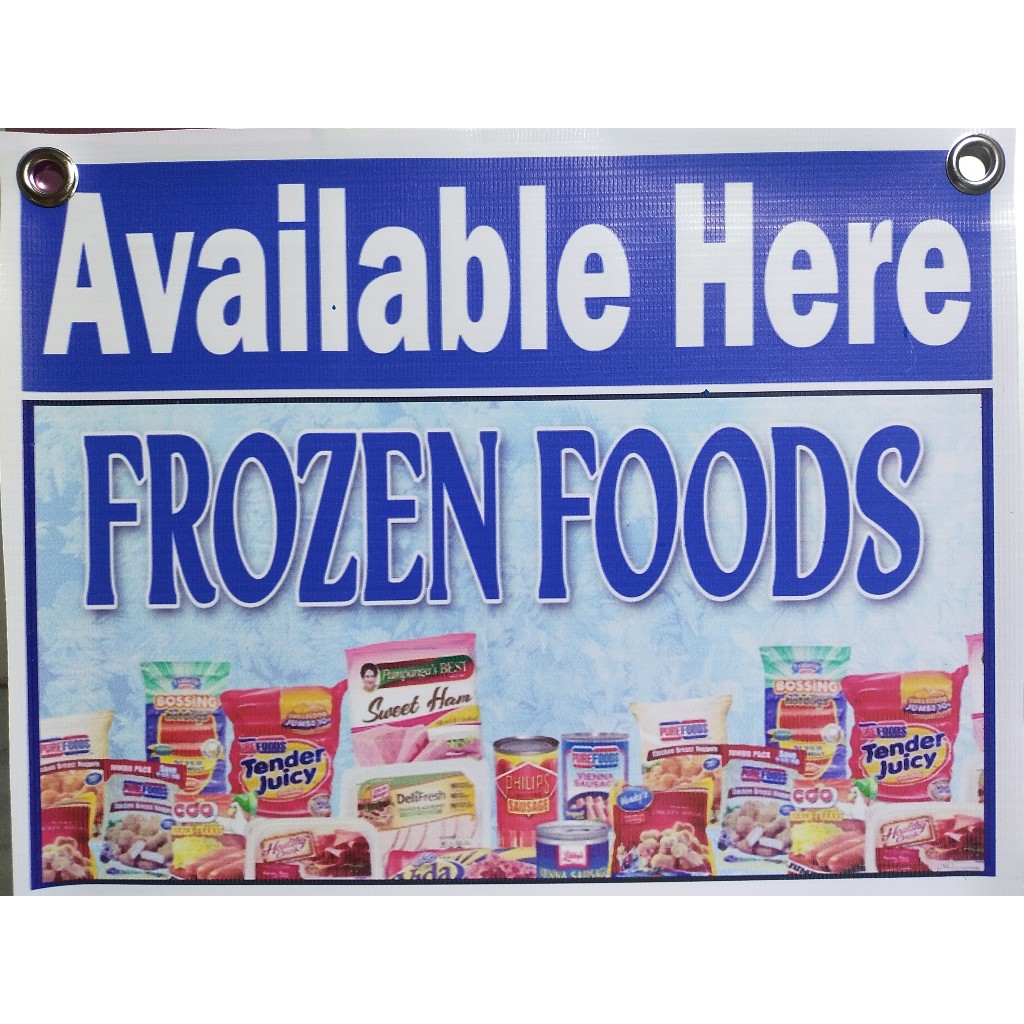 Tarpaulin Signage FROZEN FOODS available in different sizes | Shopee ...