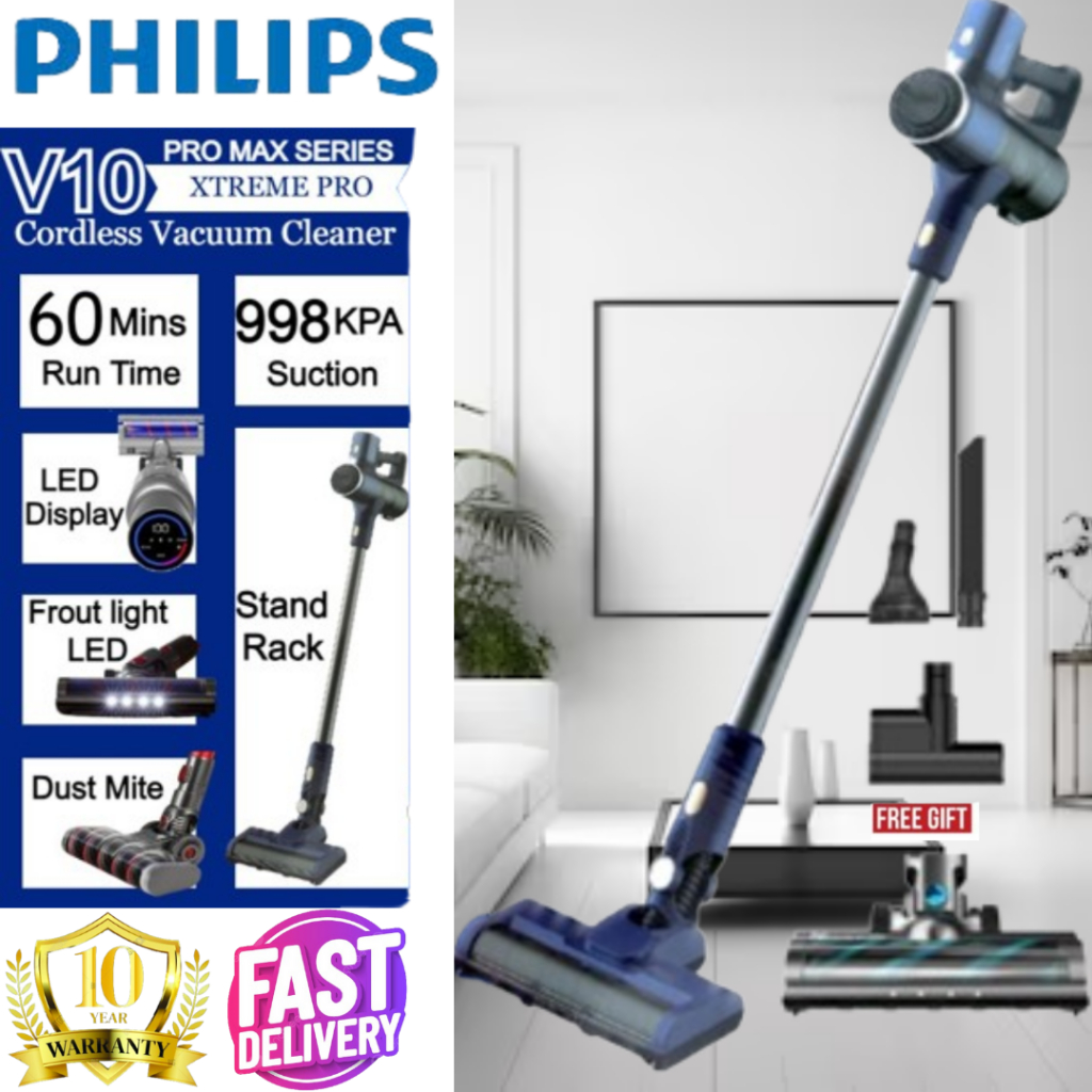 PHILIPS Vacuum cleaner V10 / V20 Pro high suction power, wired vacuum