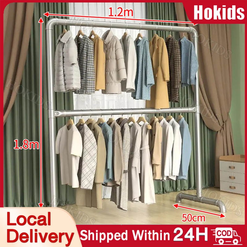 Mental Clothes Rack Hanger Drying Rack Stainless Steel Sampayan Indoor