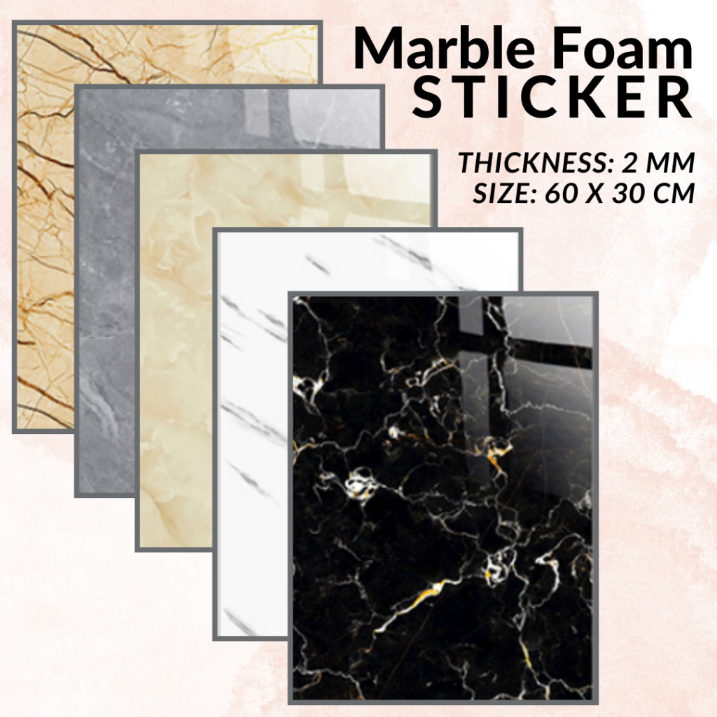 Marble Wallpaper Oil Proof Wall Stickers Kitchen Backsplash Protector, Size: 60cm*500cm, White