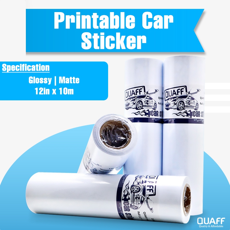 Eco-Solvent Printable Vinyl Car Sticker White 12inches x 10meters QUAFF ...