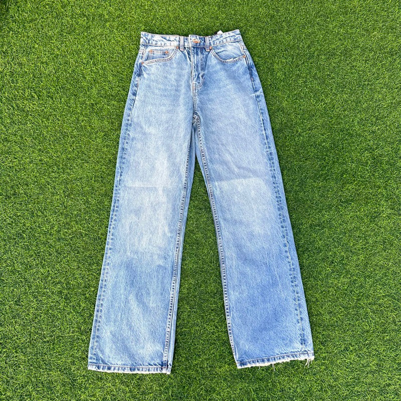 Zara Denim Straight Leg Jeans Shopee Philippines